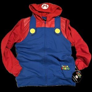 Super Mario Kids Hoodie - Red and Blue